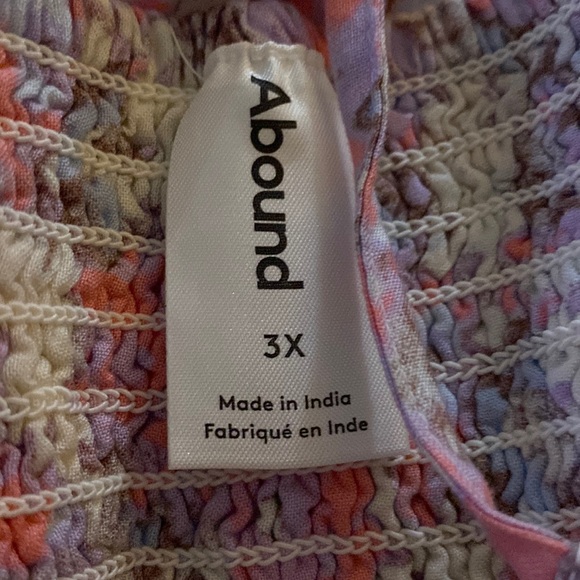 NEW Abound Floral Mini Dress Pink blue Floral abstract 3X - Picture 12 of 12